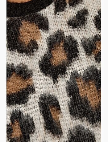 Suéter de punto con estampado de leopardo hiccup
