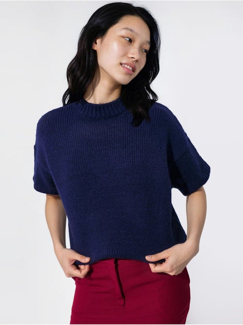 Suéter de punto de cuello redondo relaxed fit - Kiabi Suéter de punto de cuello redondo relaxed fit - Kiabi