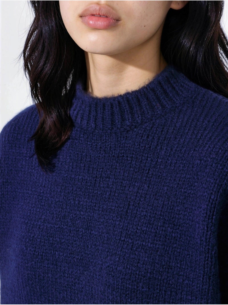 Suéter de punto de cuello redondo relaxed fit Azul marino - Kiabi