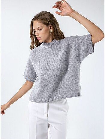 Suéter de punto de cuello redondo relaxed fit