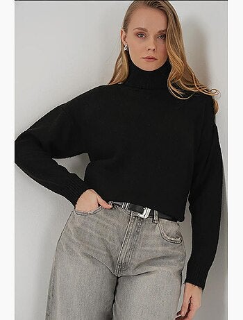 Suéter de punto extragrande con cuello alto bdart