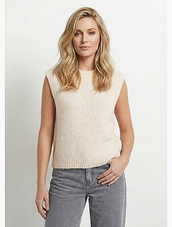 Suéter de punto sin mangas con lana - AFIBEL