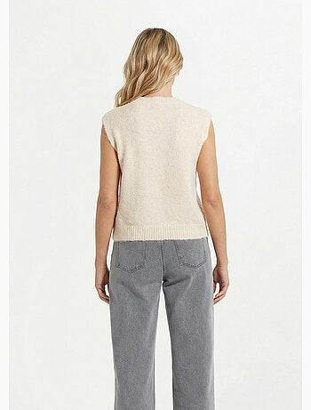 Suéter de punto sin mangas con lana - AFIBEL