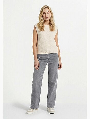 Suéter de punto sin mangas con lana - AFIBEL