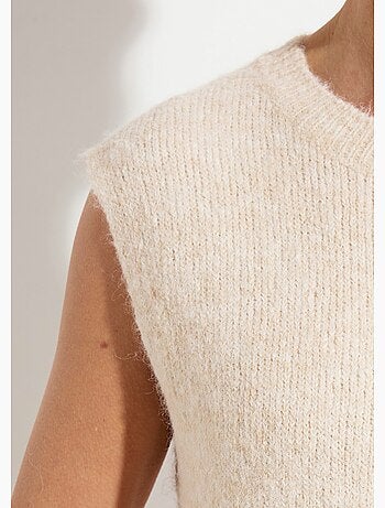 Suéter de punto sin mangas con lana - AFIBEL