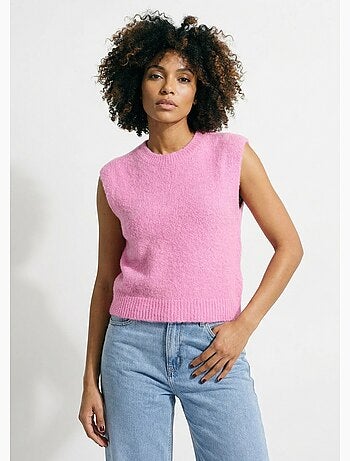 Suéter de punto sin mangas con lana - AFIBEL