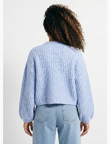 Suéter de punto suelto con mangas abullonadas - AFIBEL