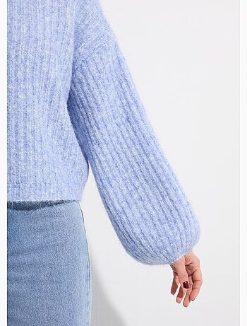 Suéter de punto suelto con mangas abullonadas - AFIBEL