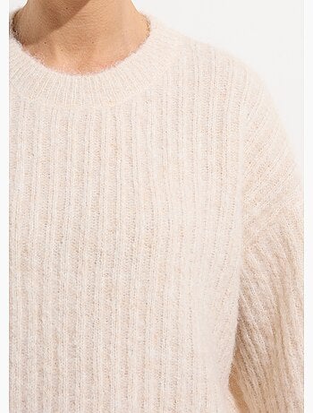 Suéter de punto suelto con mangas abullonadas - AFIBEL