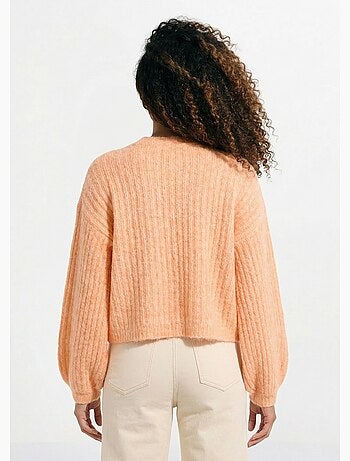 Suéter de punto suelto con mangas abullonadas - AFIBEL