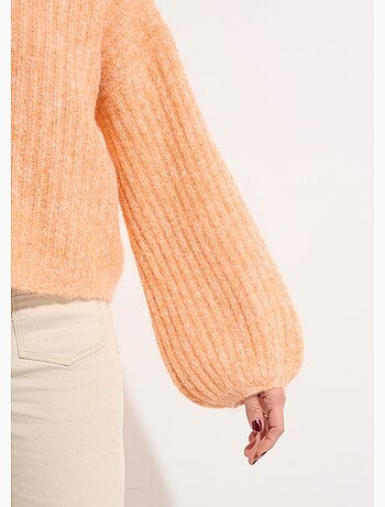 Suéter de punto suelto con mangas abullonadas - AFIBEL