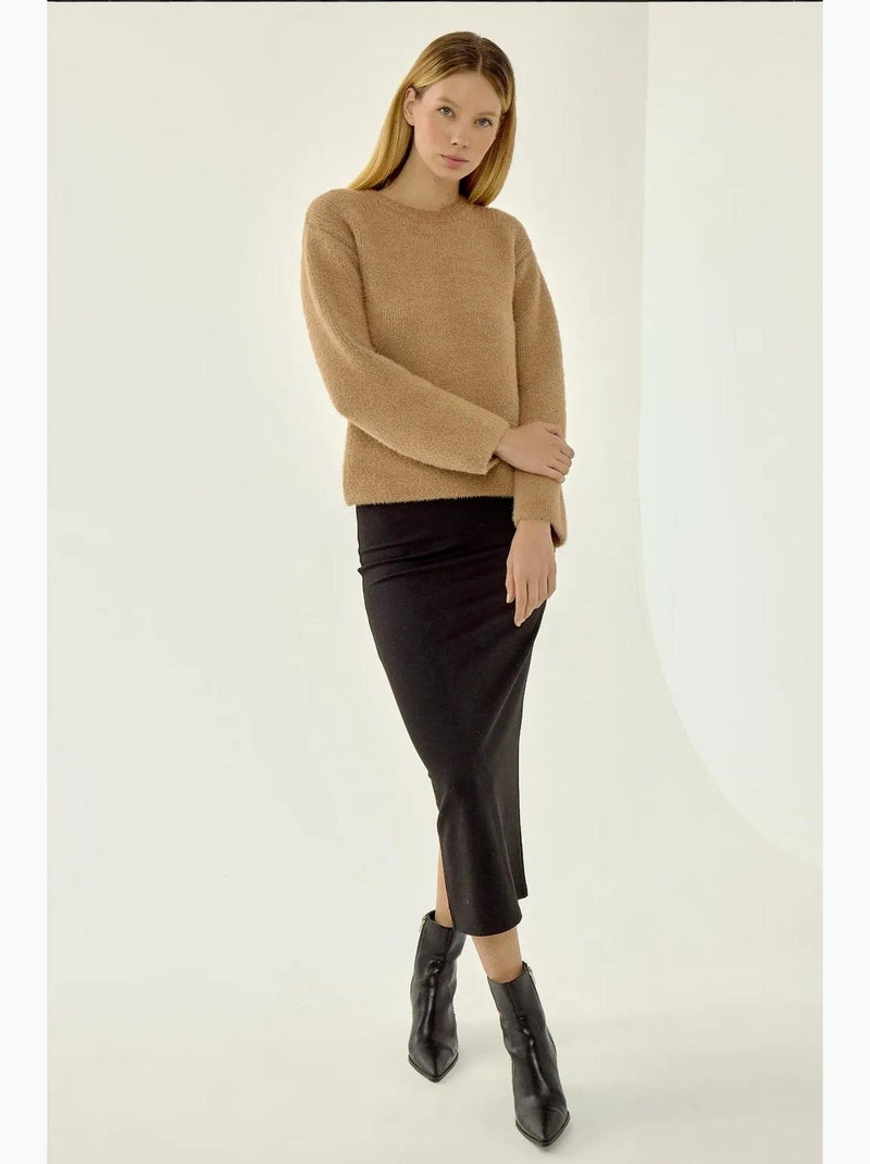 Suéter de punto texturizado hiccup Beige natural - Kiabi