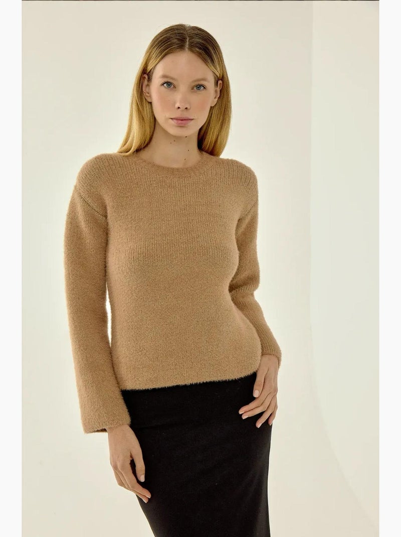 Suéter de punto texturizado hiccup Beige natural - Kiabi