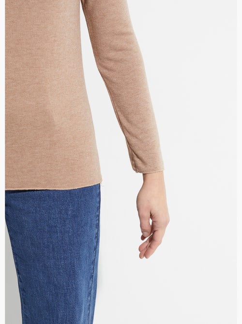 Suéter fino de angora y lana, cuello en pico - AFIBEL - Kiabi
