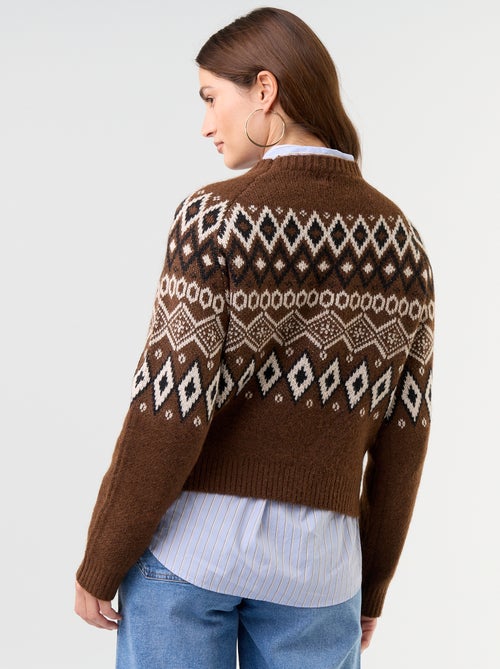 Suéter jacquard de punto grueso - Kiabi