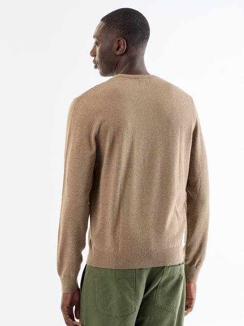 Suéter liso de cuello redondo - Kiabi