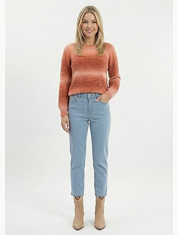 Suéter raglán con punto difuso y efecto tie-dye - Afibel