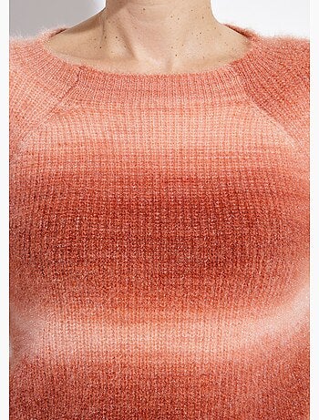 Suéter raglán con punto difuso y efecto tie-dye - Afibel