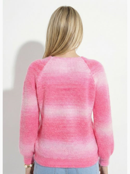 Suéter raglán con punto difuso y efecto tie-dye - Afibel - Kiabi