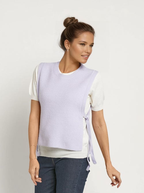 Suéter sin mangas con lazo lateral - AFIBEL - Kiabi