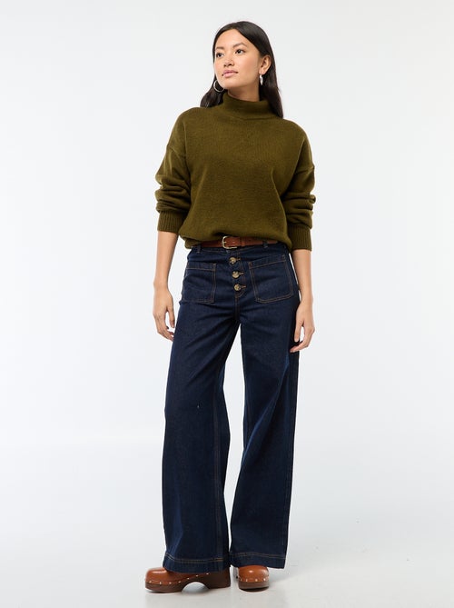 Suéter suave con abertura joya en la espalda - Kiabi