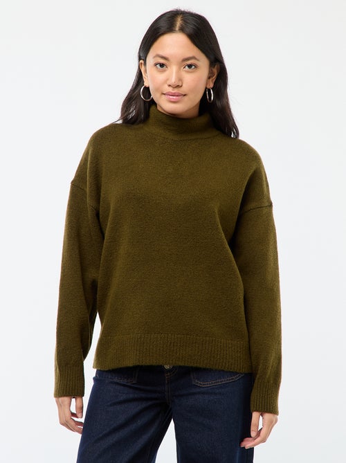 Suéter suave con abertura joya en la espalda - Kiabi