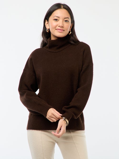 Suéter suave con abertura joya en la espalda - Kiabi