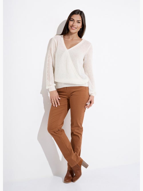 Suéter suave y envolvente con alpaca y mohair - Afibel - Kiabi