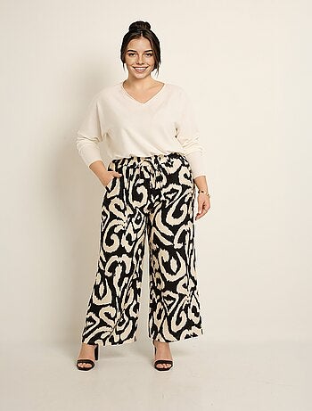 Suéter túnica de punto con sisas caídas - AFIBEL