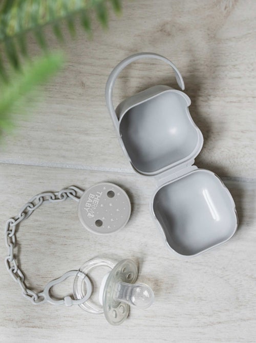 Sujetachupetes Thermobaby redondo de plástico con cadenita - Kiabi