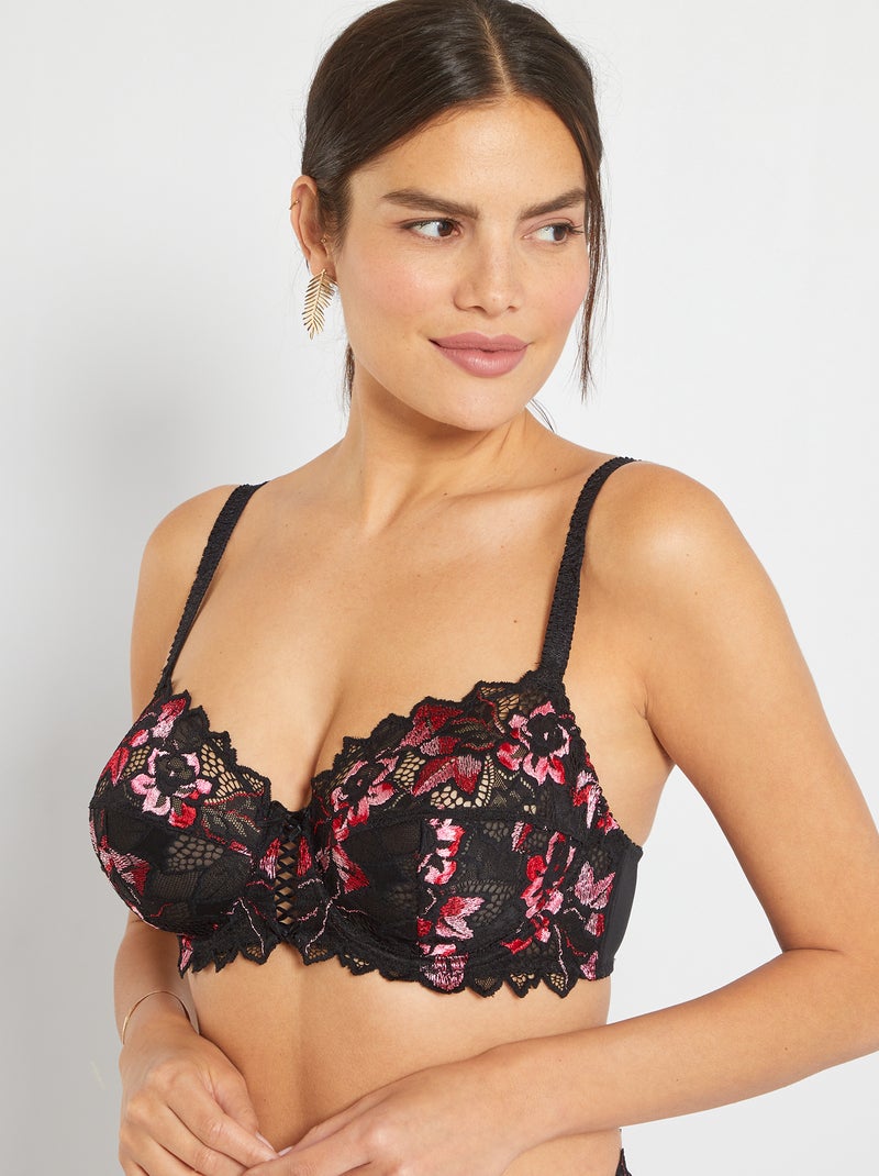 Sujetador Arum Gala 'Sans Complexe' negro/rosa - Kiabi