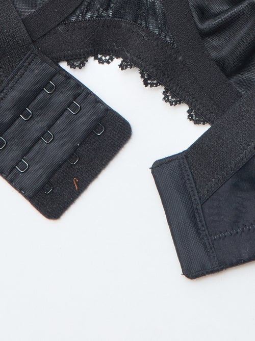 Sujetador balconet de encaje calado - Kiabi