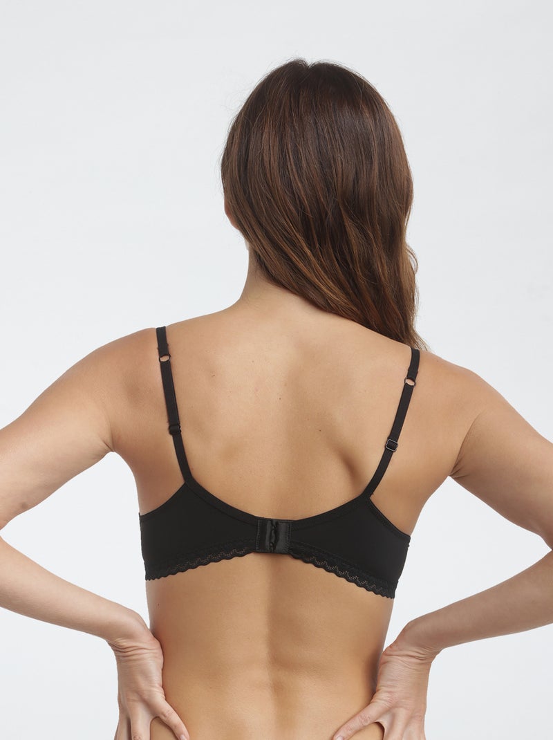 Sujetador Balconette Daily Micro Negro - Kiabi