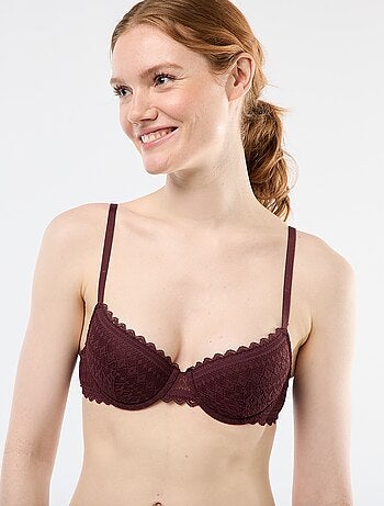 Sujetador balconette de encaje
