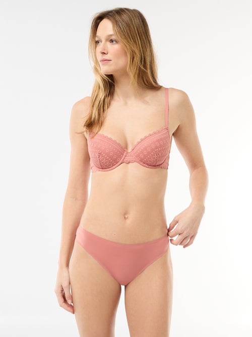 Sujetador balconette de encaje - Kiabi