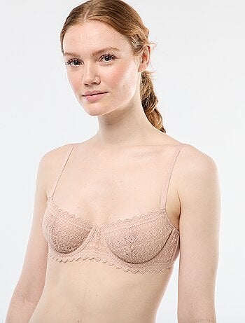 Sujetador balconette de encaje