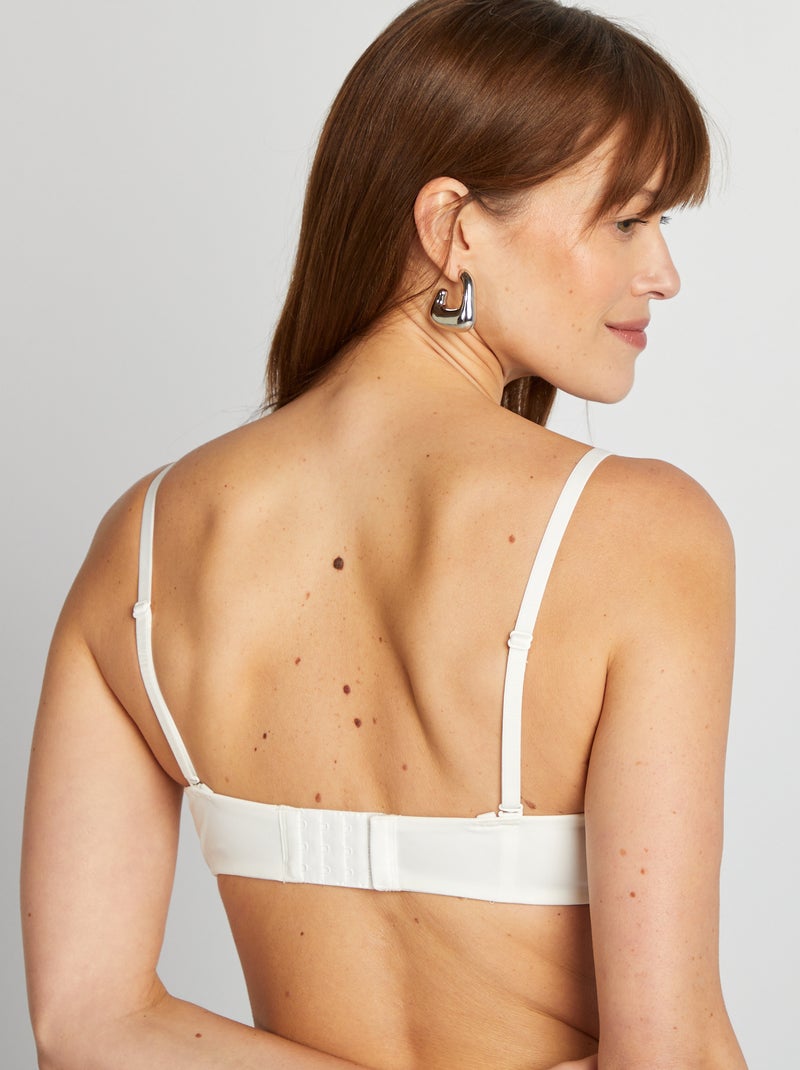 Sujetador bandeau invisible BLANCO - Kiabi