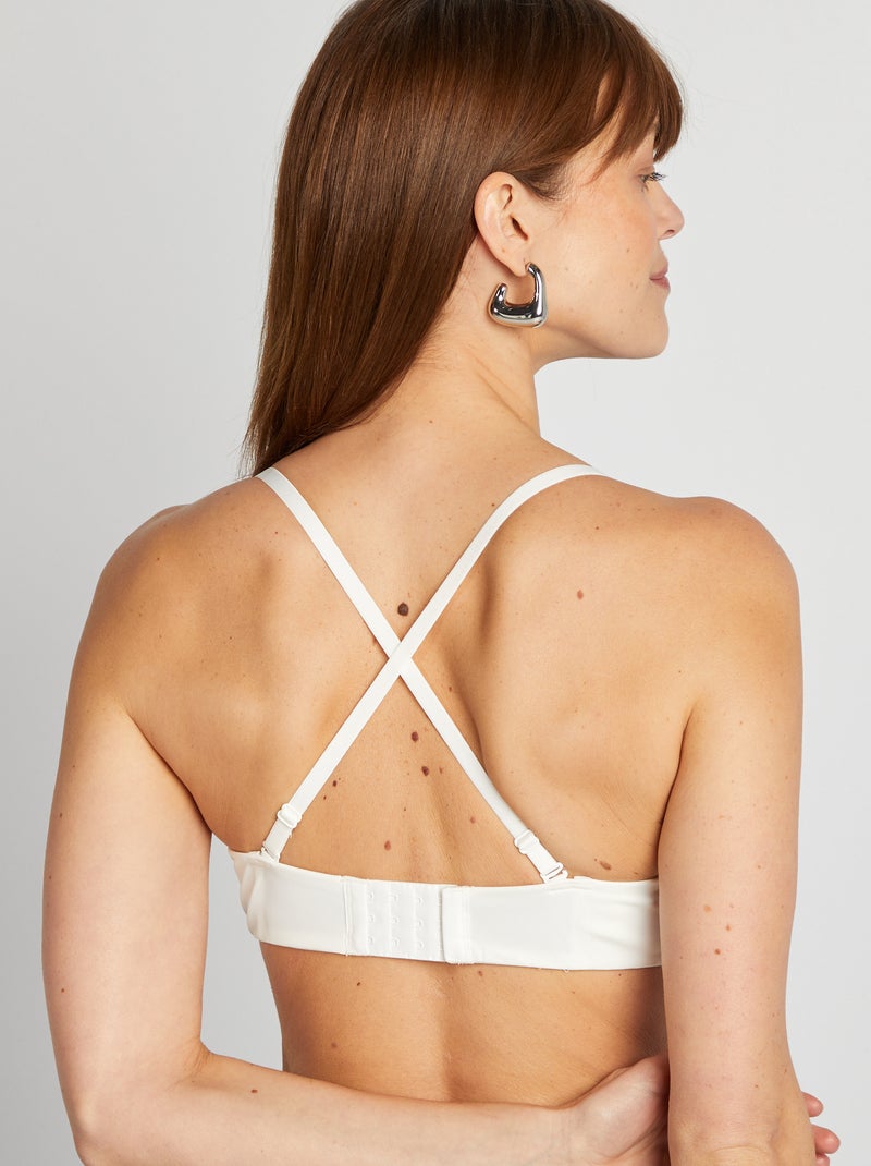 Sujetador bandeau invisible BLANCO - Kiabi