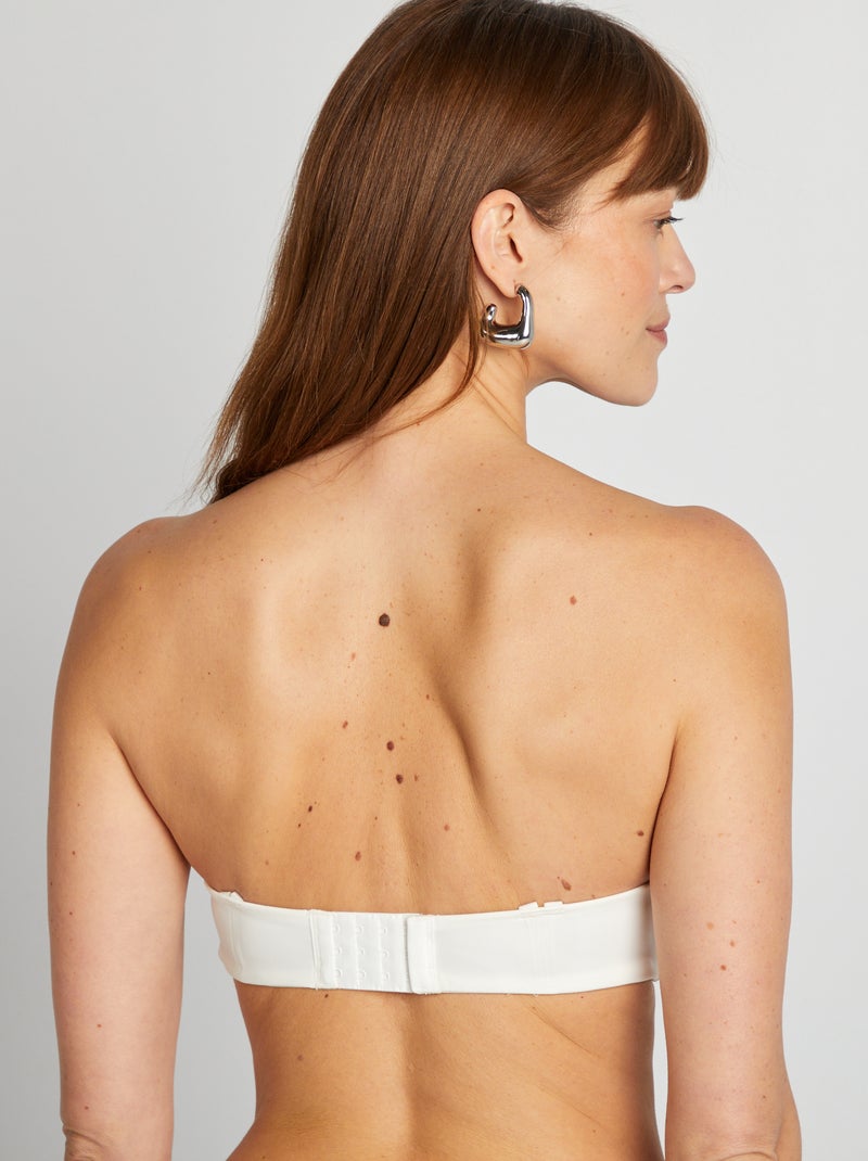 Sujetador bandeau invisible BLANCO - Kiabi