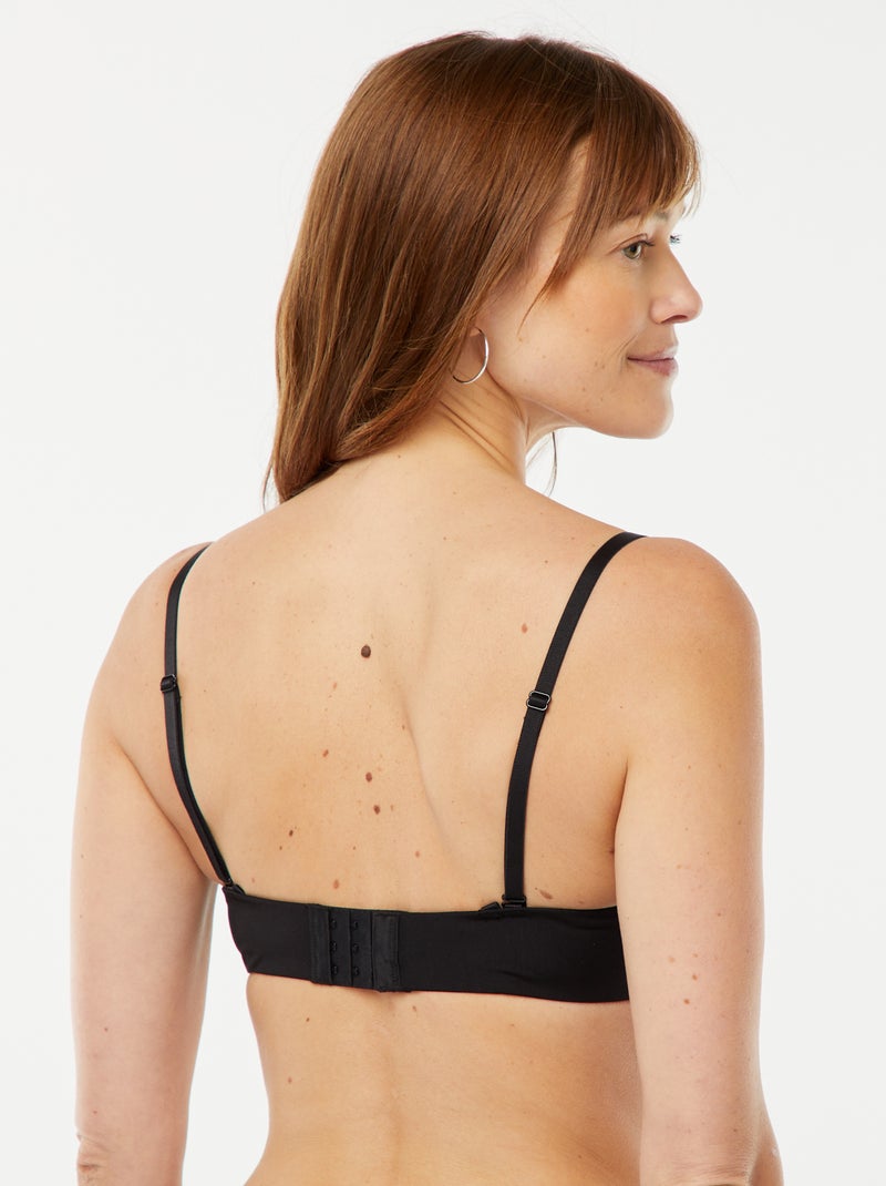 Sujetador bandeau invisible Negro - Kiabi