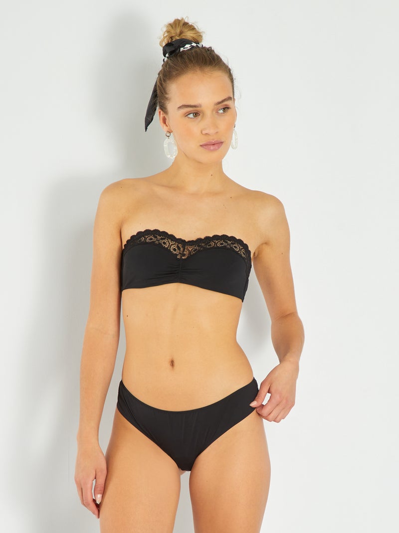 Sujetador bandeau Negro - Kiabi