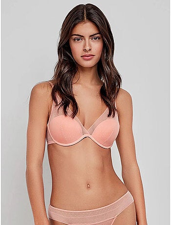 Sujetador bralette con aro y foam, de encaje