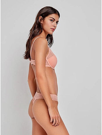 Sujetador bralette con aro y foam, de encaje