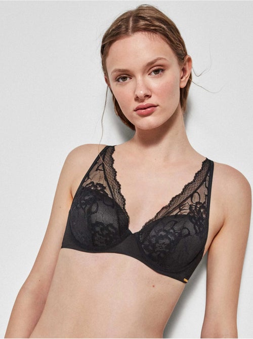 Sujetador bralette con aro y foam, de encaje - Kiabi Sujetador bralette con aro y foam, de encaje - Kiabi