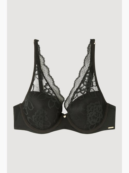 Sujetador bralette con aro y foam, de encaje - Kiabi Sujetador bralette con aro y foam, de encaje - Kiabi