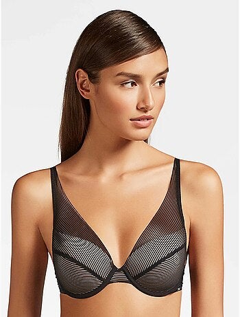 Sujetador bralette con aro y foam, de tul con rayas Infinity Band