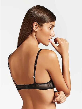 Sujetador bralette con aro y foam, de tul con rayas Infinity Band