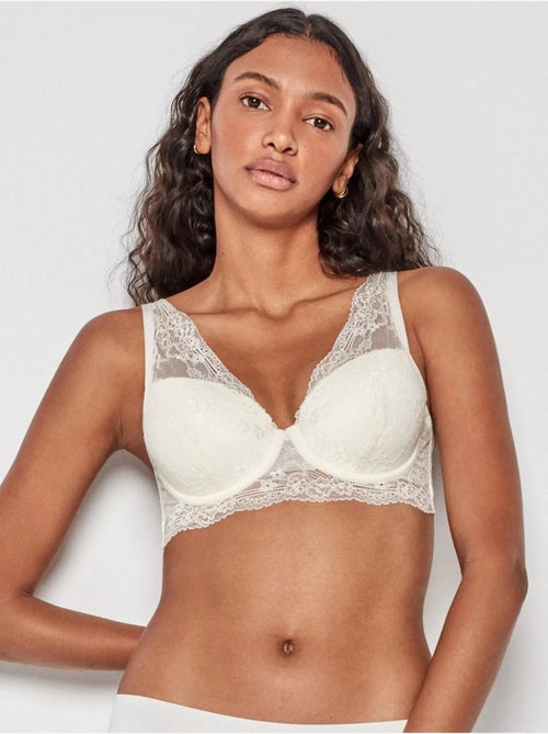 Sujetador bralette con aro y foam, en tejido de encaje - Kiabi