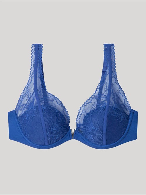 Sujetador bralette con aro y foam, en tejido de microfibra y encaje - Kiabi Sujetador bralette con aro y foam, en tejido de microfibra y encaje - Kiabi