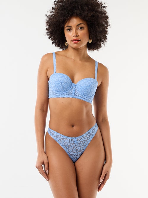 Sujetador bustier de encaje - Kiabi